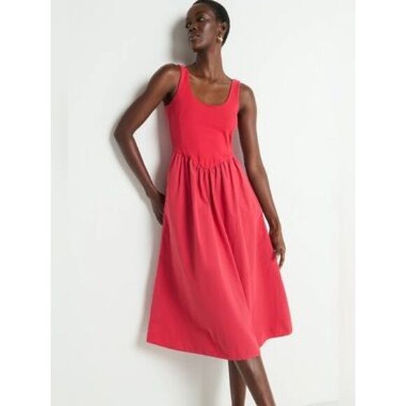 Nation LTD Dresses & Skirts - NWT Nation LTD Sz M Fiona Drop Waist Midi Dress in Heartbeat Red $248 MSRP